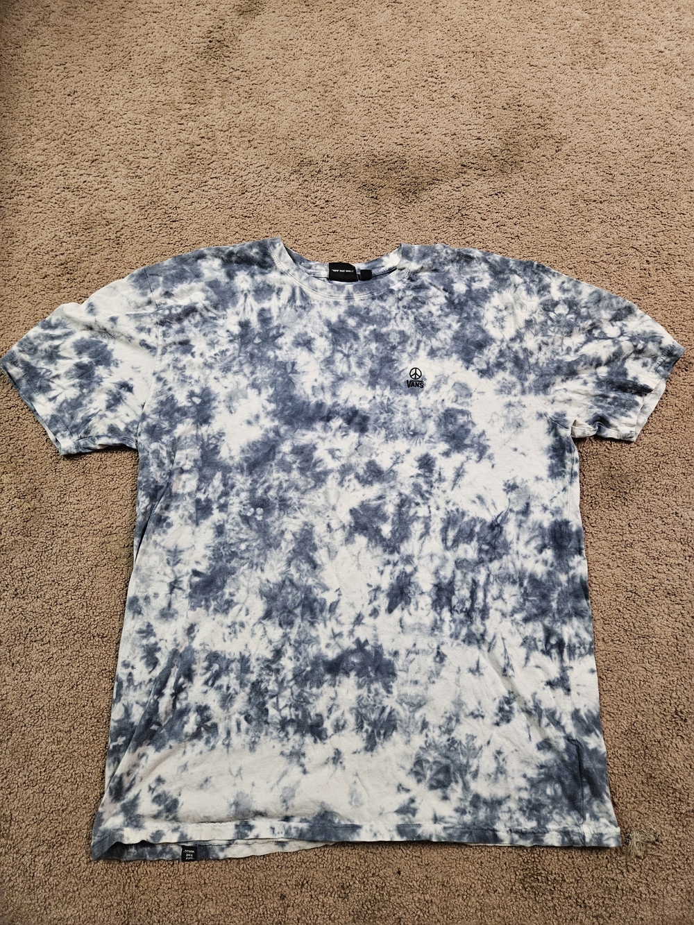 Vans Men's Tie-Dye Short Sleeve Tee - Blue & White